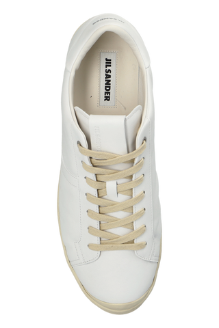 JIL SANDER WHITE Leather sports shoes 6