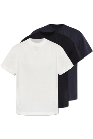 JIL SANDER MULTICOLOUR Three-pack of cotton T-shirts 1