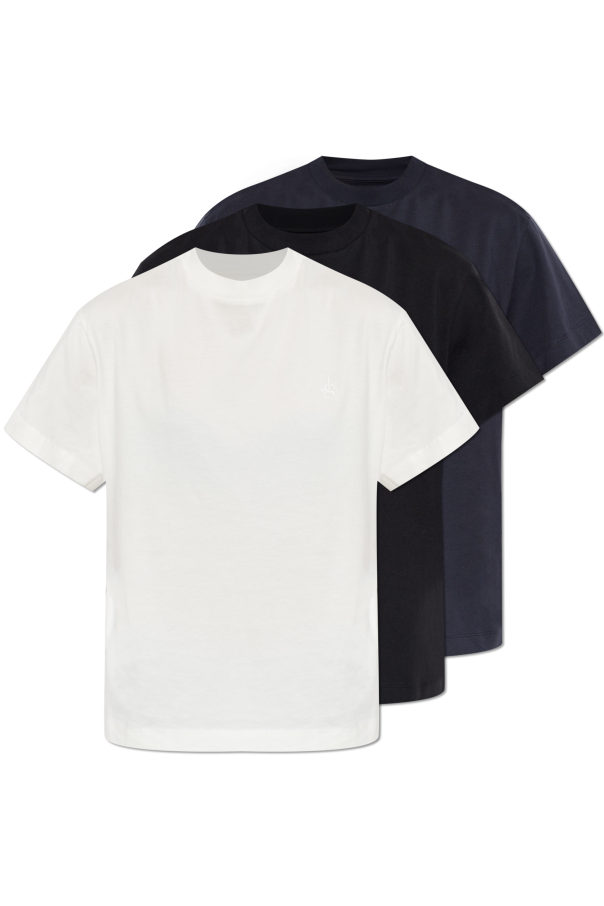 JIL SANDER MULTICOLOUR Three-pack of cotton T-shirts 1