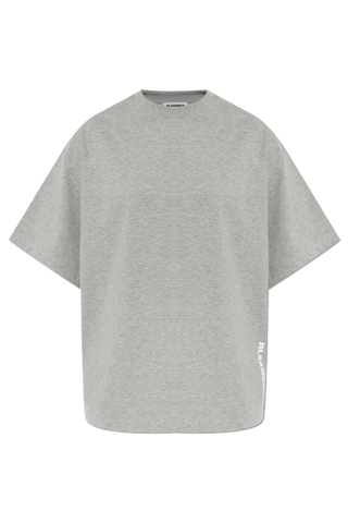 JIL SANDER GREY T-shirt with printed logo 1