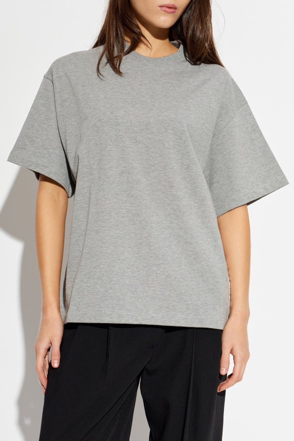 JIL SANDER GREY T-shirt with printed logo 3