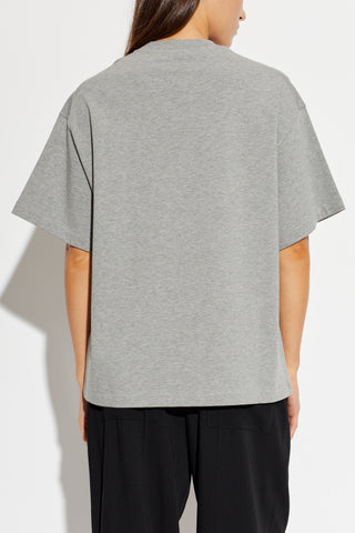 JIL SANDER GREY T-shirt with printed logo 4