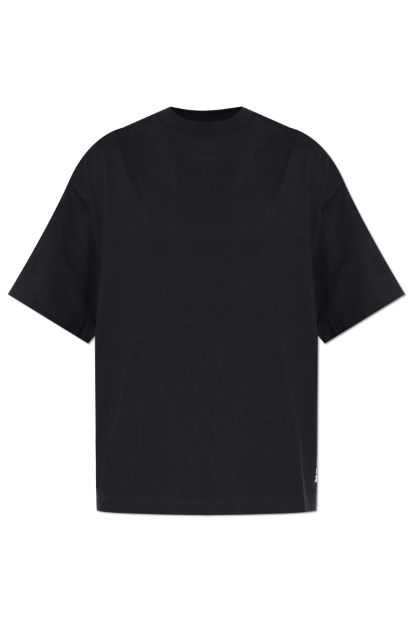 JIL SANDER BLACK T-shirt with printed logo 1