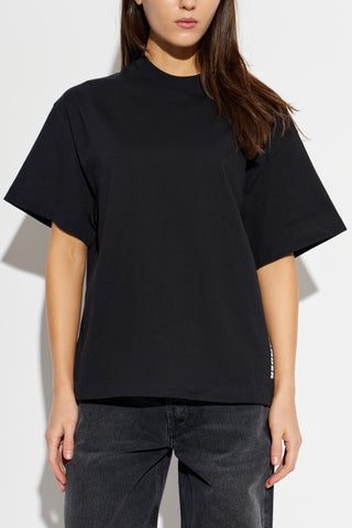 JIL SANDER BLACK T-shirt with printed logo 3