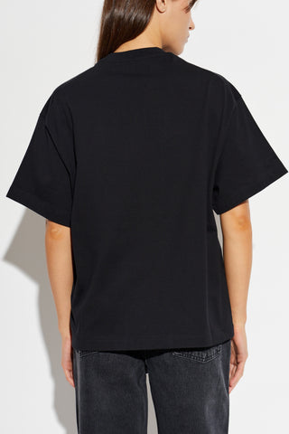 JIL SANDER BLACK T-shirt with printed logo 4
