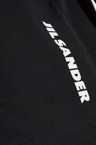 JIL SANDER BLACK T-shirt with printed logo 5
