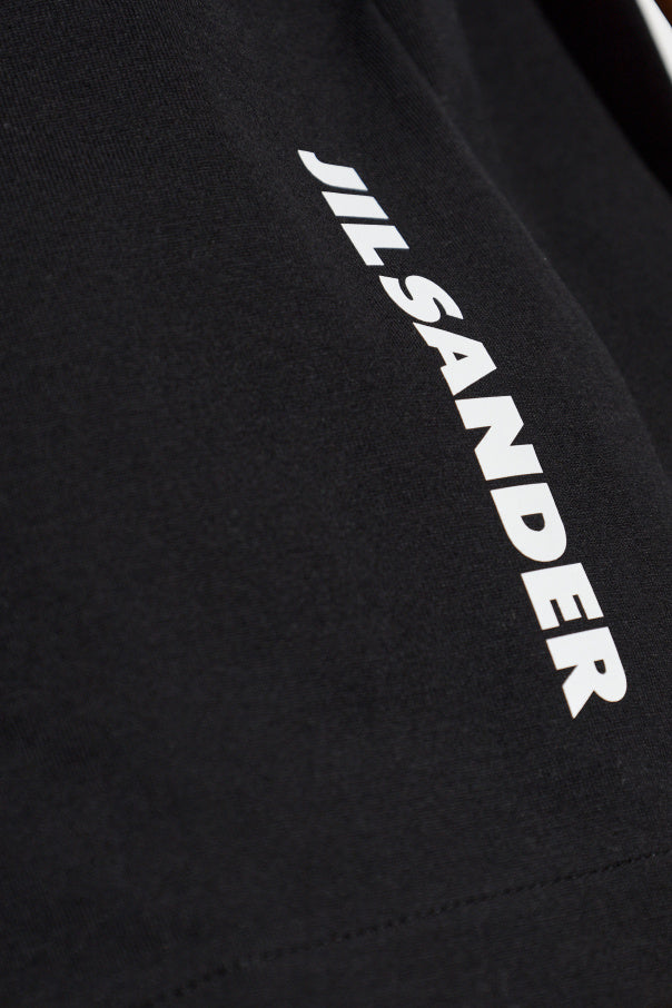 JIL SANDER BLACK T-shirt with printed logo 5