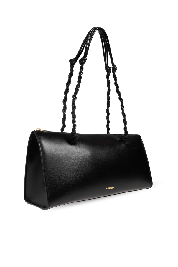 JIL SANDER BLACK Leather "Tangle" bag 4