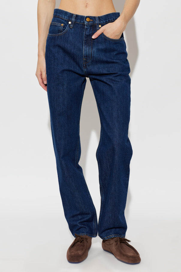 JIL SANDER NAVY BLUE Straight-leg jeans 3