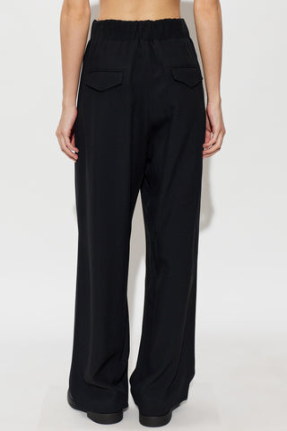 JIL SANDER BLACK Wide-leg trousers 4