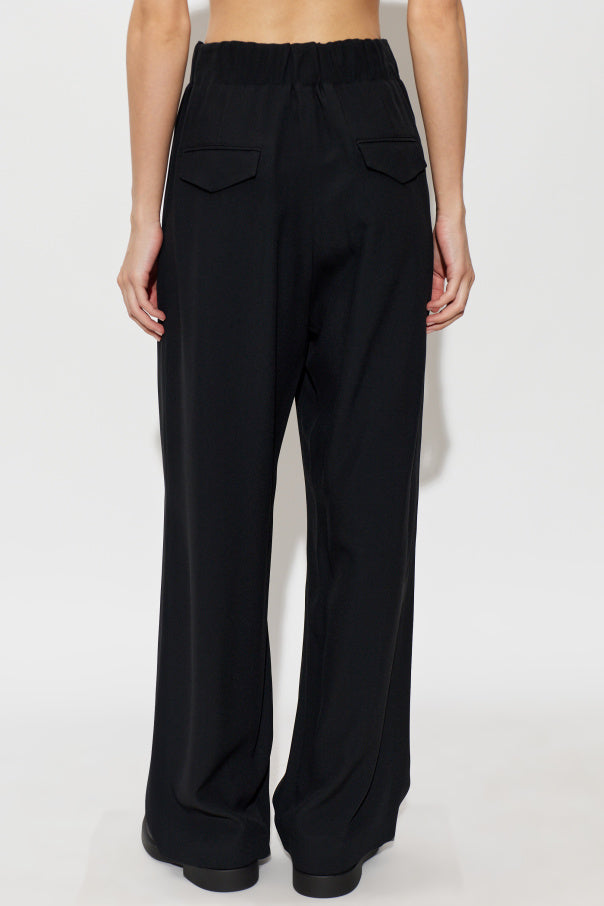 JIL SANDER BLACK Wide-leg trousers 4