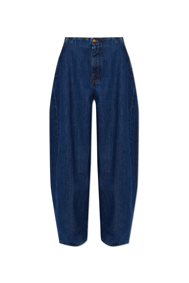 JIL SANDER NAVY BLUE Wide-leg jeans 1