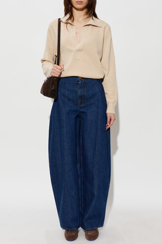 JIL SANDER NAVY BLUE Wide-leg jeans 2
