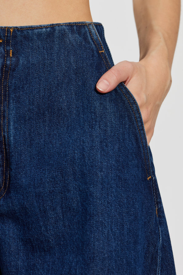 JIL SANDER NAVY BLUE Wide-leg jeans 5