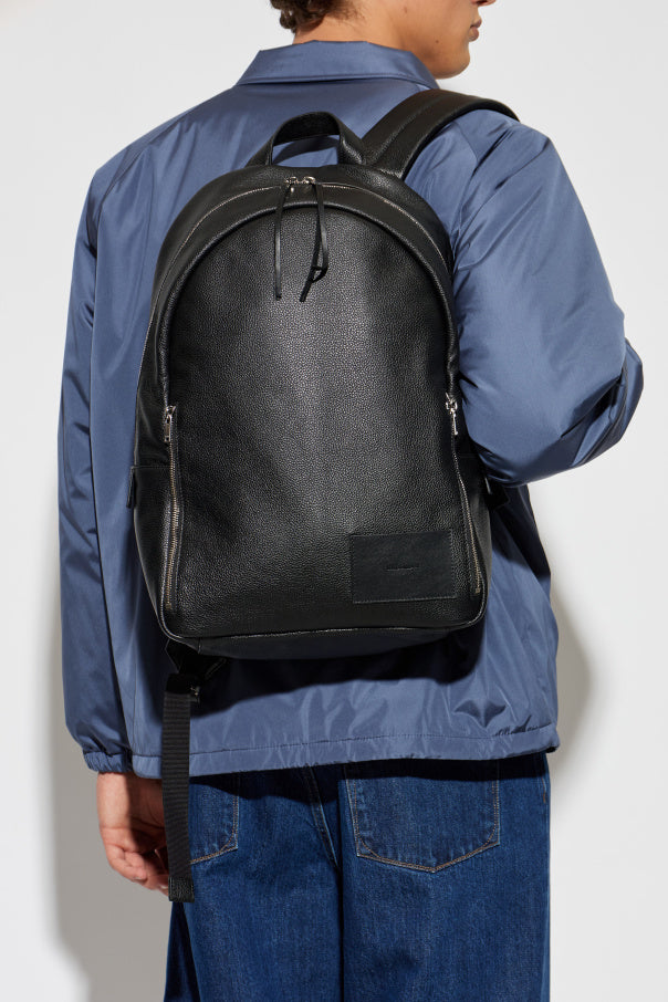 JIL SANDER BLACK Leather backpack 2