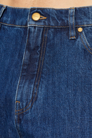 JIL SANDER BLUE Wide-leg jeans 5