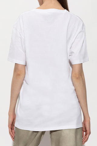 Loewe WHITE T-shirt with a crinkled effect 4