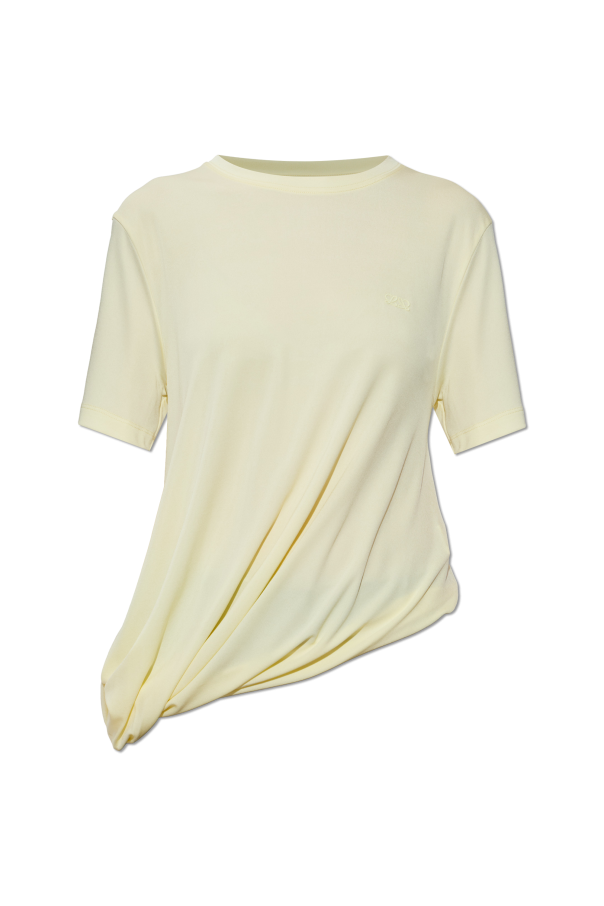 Loewe YELLOW Asymmetric top with embroidered logo 1