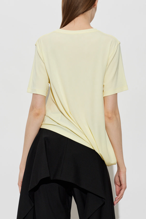 Loewe YELLOW Asymmetric top with embroidered logo 4