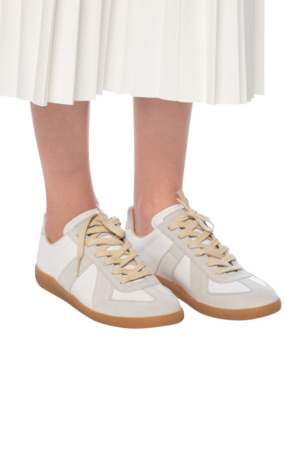 Maison Margiela WHITE Patched 'Replica' sneakers 2