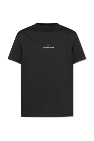 Maison Margiela BLACK T-shirt with logo 1