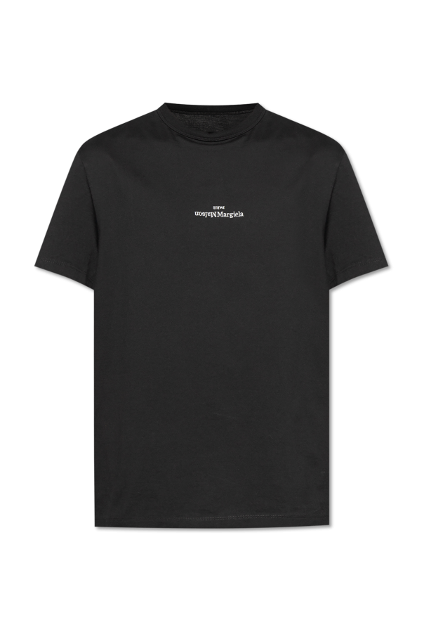 Maison Margiela BLACK T-shirt with logo 1