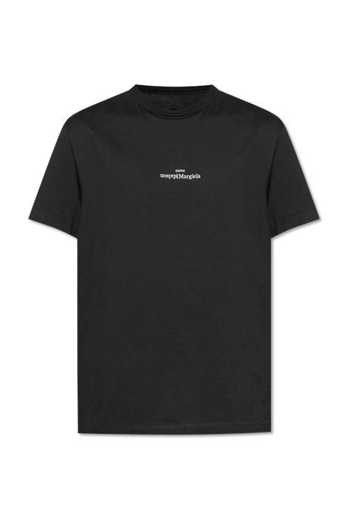 Maison Margiela BLACK T-shirt with logo 1
