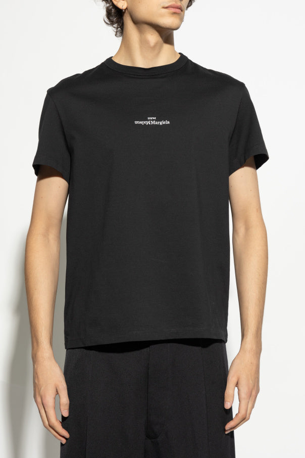 Maison Margiela BLACK T-shirt with logo 3