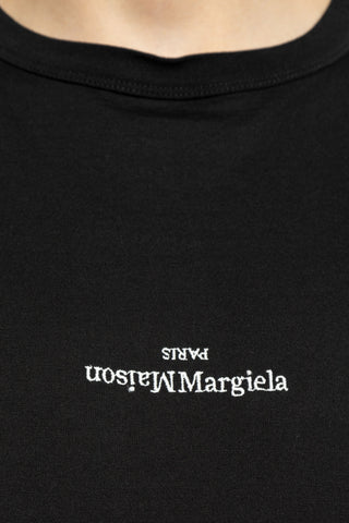 Maison Margiela BLACK T-shirt with logo 5
