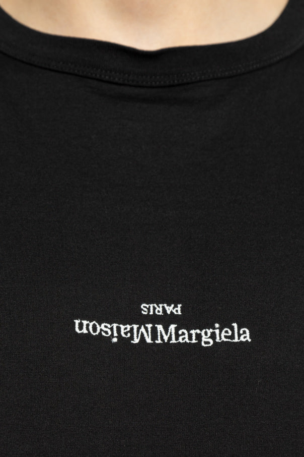 Maison Margiela BLACK T-shirt with logo 5