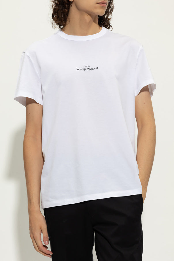 Maison Margiela WHITE T-shirt with logo 3