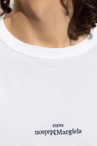 Maison Margiela WHITE T-shirt with logo 5