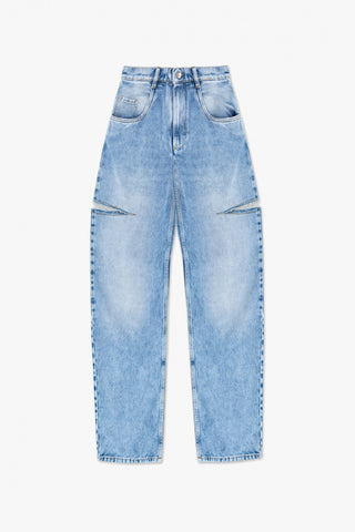 Maison Margiela light blue Jeans with cut-outs 1