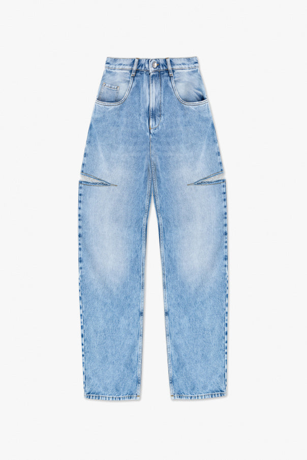 Maison Margiela light blue Jeans with cut-outs 1