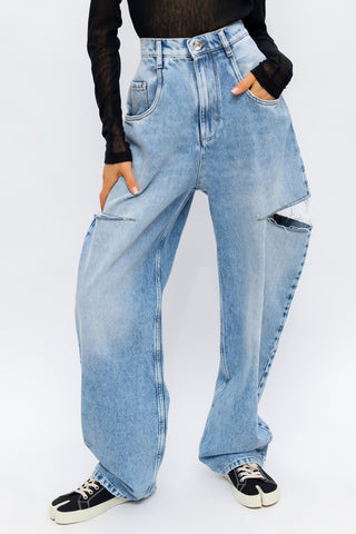 Maison Margiela light blue Jeans with cut-outs 3
