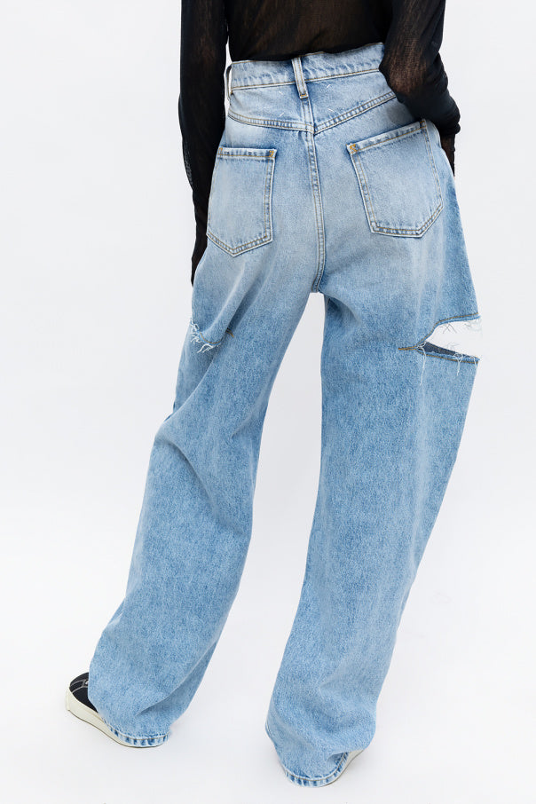 Maison Margiela light blue Jeans with cut-outs 4