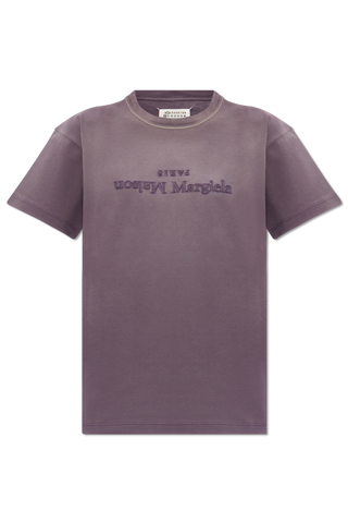 Maison Margiela PURPLE T-shirt with logo 1
