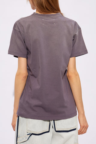 Maison Margiela PURPLE T-shirt with logo 4