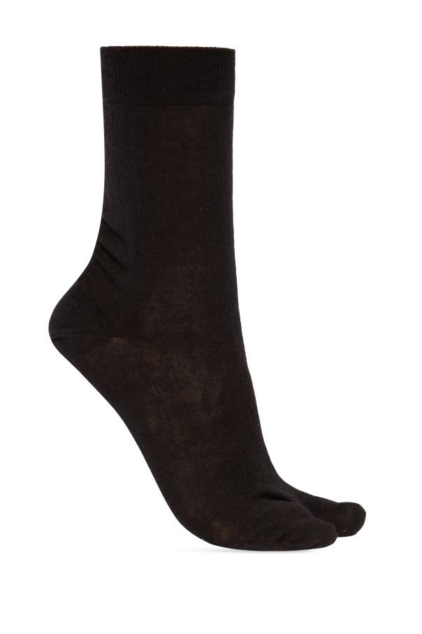 Maison Margiela BLACK Socks with `Tabi` Cut 1