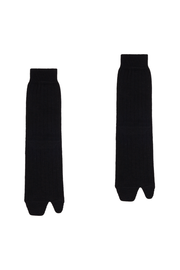 Maison Margiela BLACK Socks with `Tabi` Cut 4