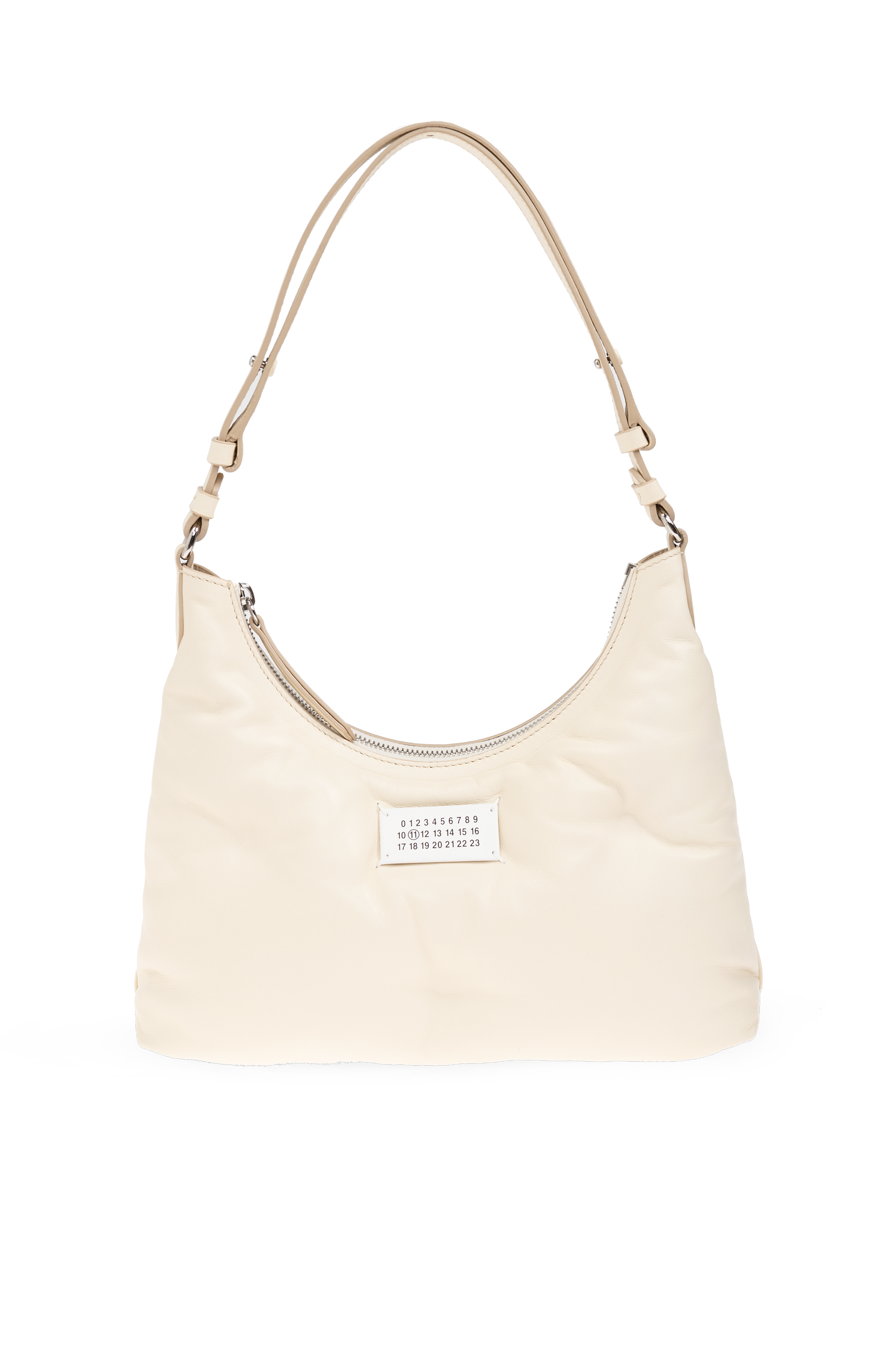 Maison Margiela cream "Glam Slam Small" shoulder bag 1
