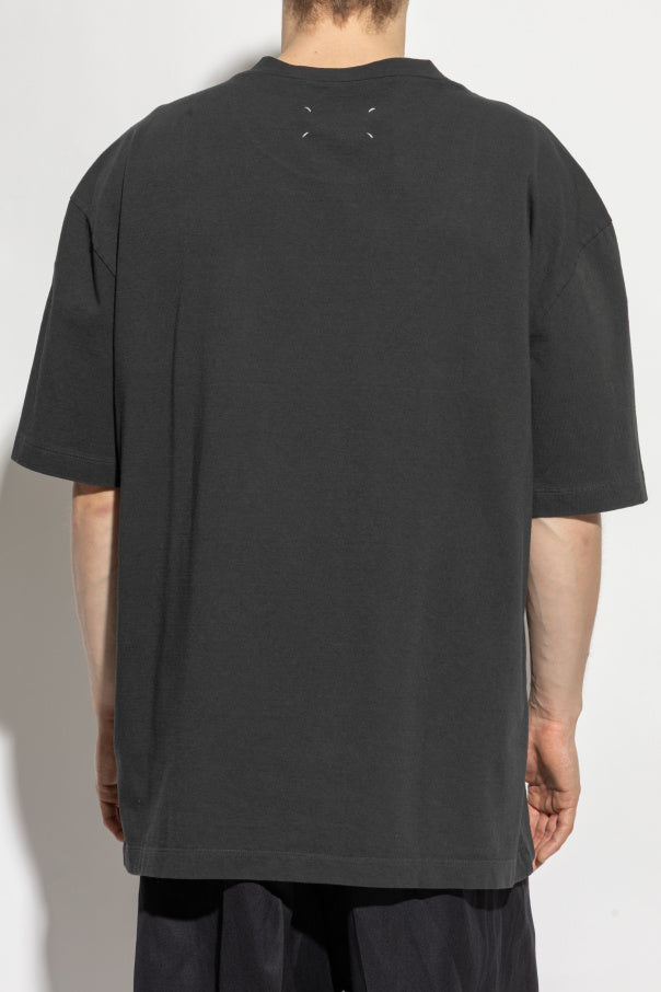 Maison Margiela GREY T-shirt with logo 4