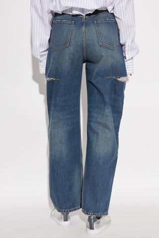 Maison Margiela BLUE Jeans with 'vintage' effect 4