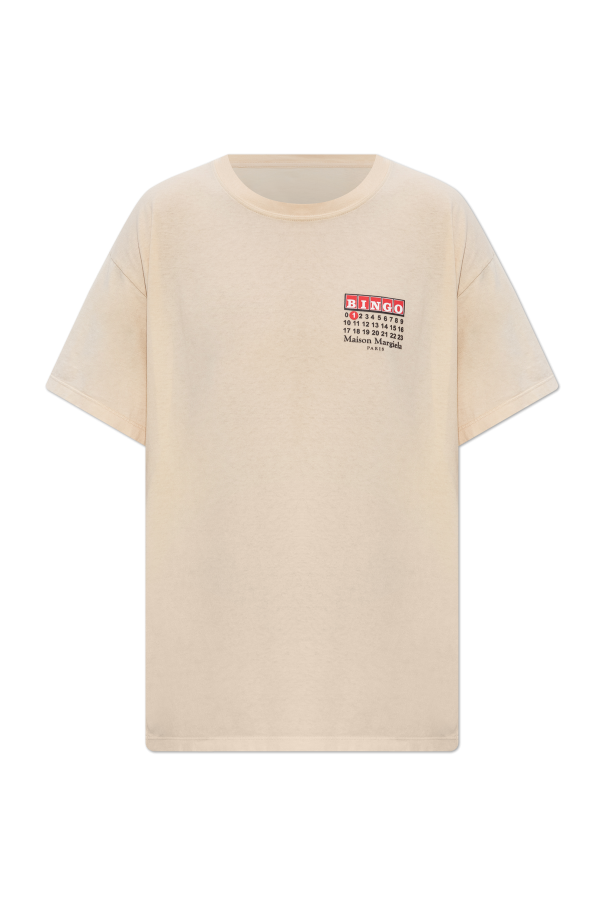 Maison Margiela beige T-shirt with logo 1