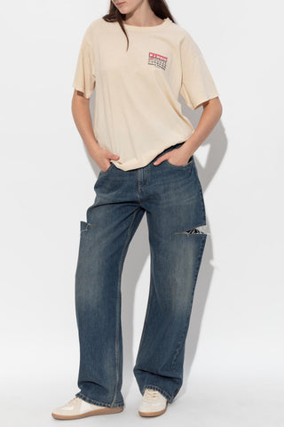 Maison Margiela beige T-shirt with logo 2