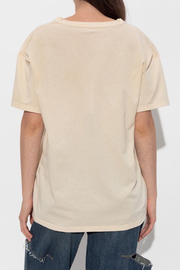 Maison Margiela beige T-shirt with logo 4