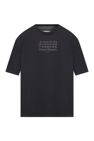 Maison Margiela BLACK T-shirt with logo 1