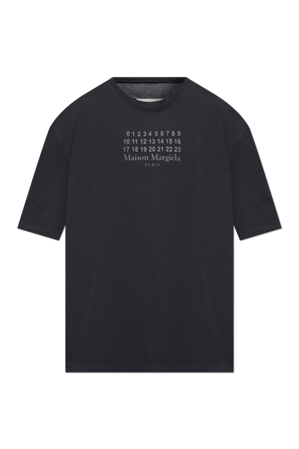Maison Margiela BLACK T-shirt with logo 1