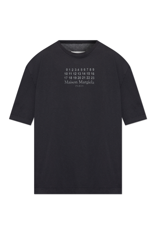 Maison Margiela BLACK T-shirt with logo 1