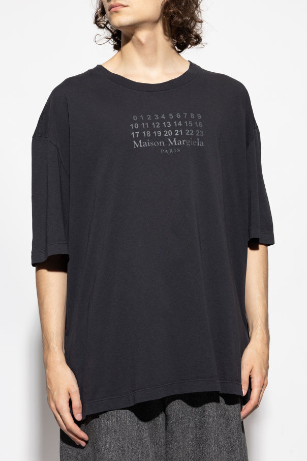 Maison Margiela BLACK T-shirt with logo 3